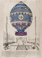 Experimento del globo de los hermanos Montgolfier en el Chateau de la Muette, 21 de noviembre de 1783